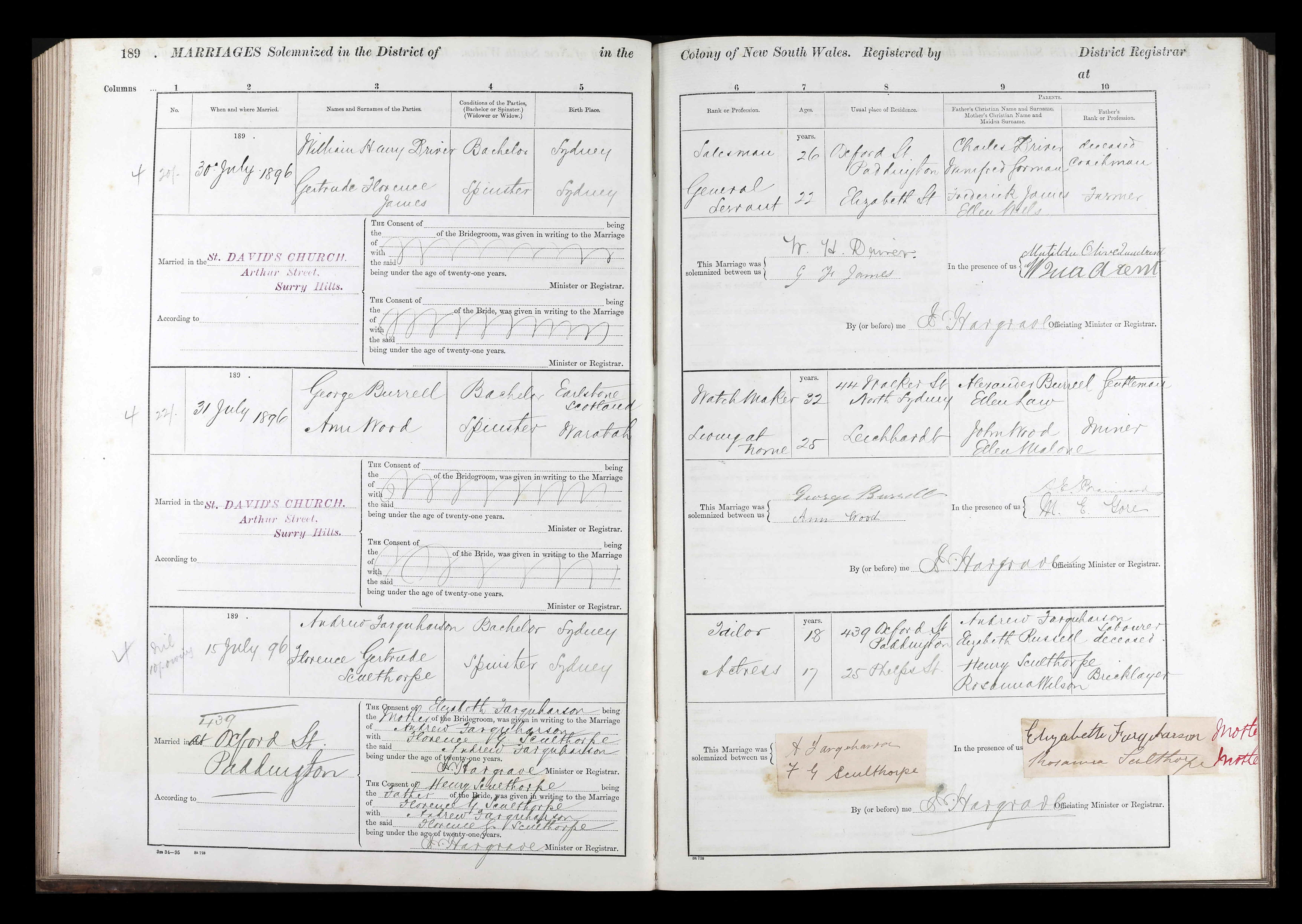 Sydney, Australia, Anglican Parish Registers, 1814-2011